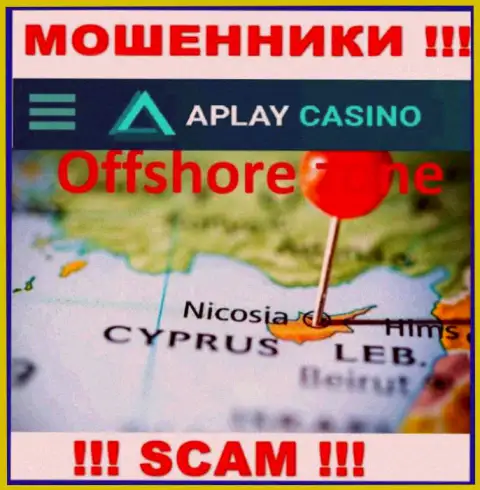 Базируясь в офшорной зоне, на территории Кипр, APlay Casino свободно оставляют без средств клиентов