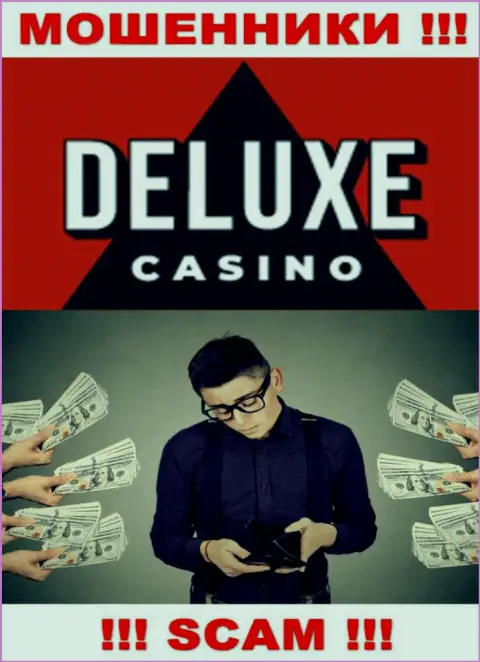 Если вдруг вас развели на деньги в дилинговой компании Deluxe-Casino Com, тогда пишите жалобу, Вам попробуют помочь