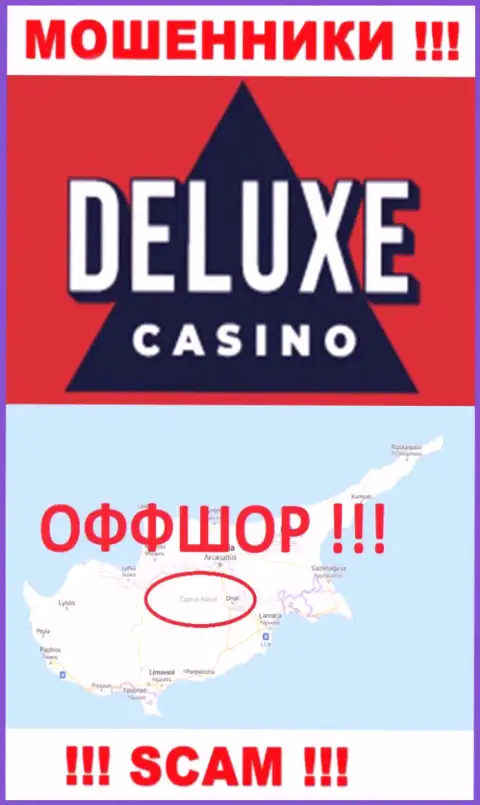 Deluxe Casino - это обманная организация, пустившая корни в оффшорной зоне на территории Кипр