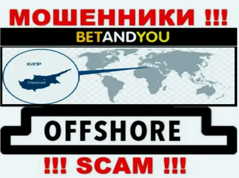BetandYou - это internet-мошенники, их место регистрации на территории Кипр