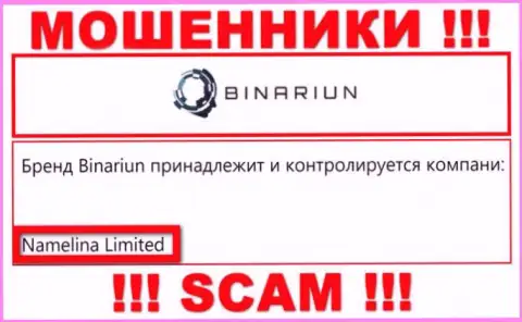 Вы не сумеете сохранить собственные финансовые активы связавшись с Binariun, даже в том случае если у них есть юридическое лицо Namelina Limited