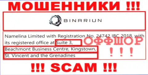 Работать совместно с компанией Namelina Limited не советуем - их оффшорный официальный адрес - Suite 3, Beachmont Business Centre, Kingstown, St. Vincent and the Grenadines (инфа позаимствована ресурса)