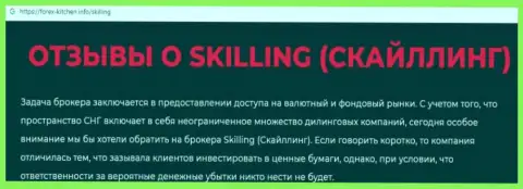 Skilling Com - это компания, взаимодействие с которой доставляет только лишь убытки (обзор мошеннических уловок)