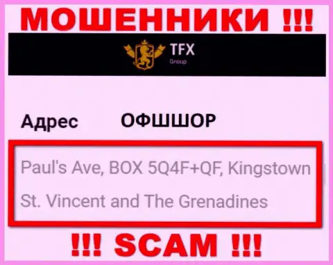 Не связывайтесь с конторой TFX-Group Com - данные мошенники спрятались в офшоре по адресу - Paul's Ave, BOX 5Q4F+QF, Kingstown, St. Vincent and The Grenadines