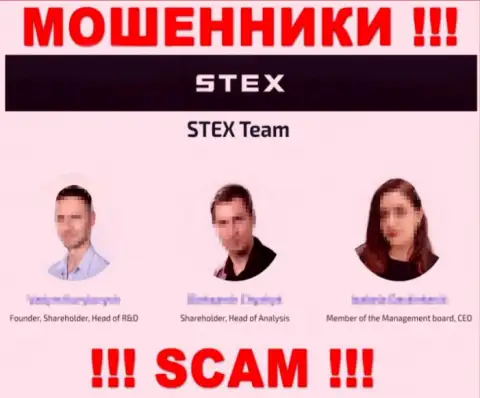 Кто именно управляет Stex неизвестно, на онлайн-ресурсе мошенников указаны фейковые данные