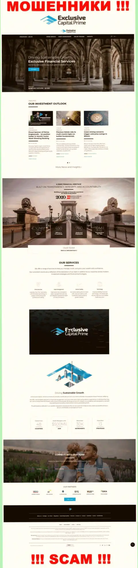 Скриншот официального web-сайта Exclusive Capital - ЭксклюзивКапитал Ком