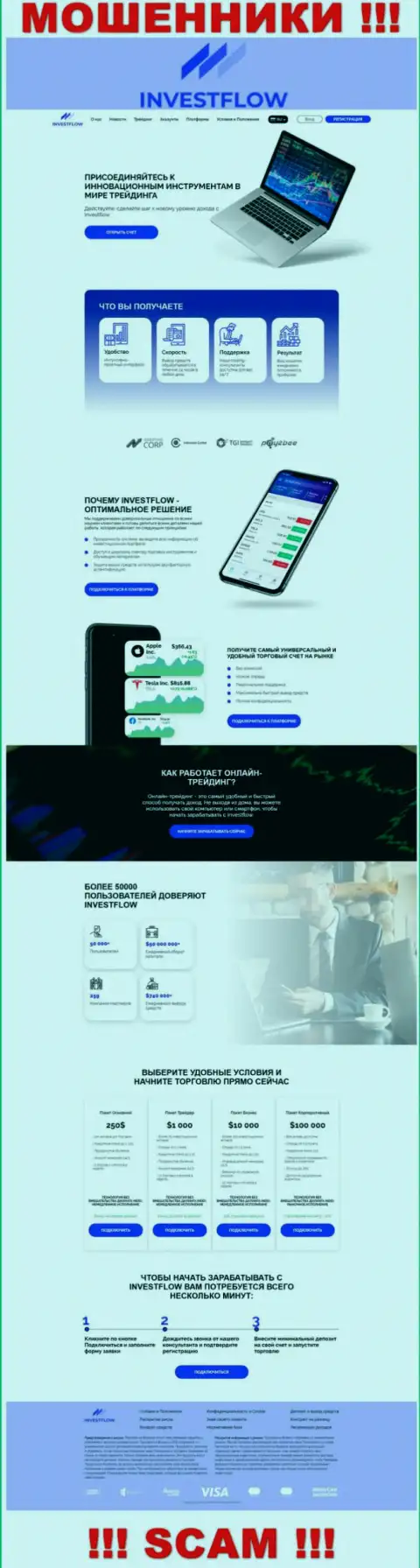 Скрин официального сайта ИнвестФлоу - Invest-Flow Io