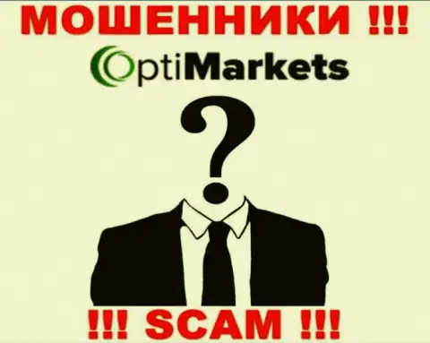 OptiMarket являются кидалами, именно поэтому скрыли информацию о своем руководстве