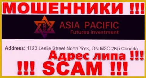 Будьте очень бдительны !!! АзияПацифик Футурес Инвестмент - это очевидно интернет-шулера !!! Не желают приводить реальный адрес регистрации компании