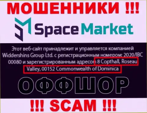 Крайне опасно взаимодействовать, с такого рода internet ворами, как компания SpaceMarket Pro, так как засели они в оффшоре - 8 Coptholl, Roseau Valley 00152 Commonwealth of Dominica