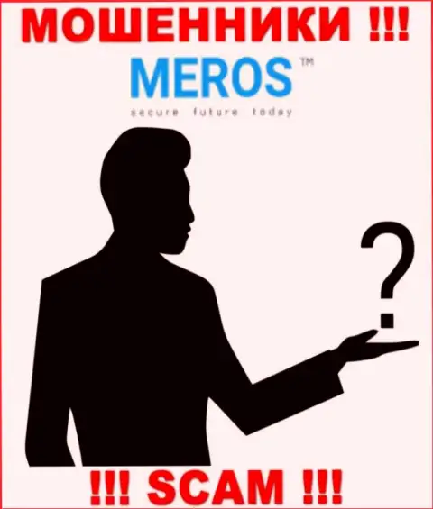 Сведений о руководстве организации Meros TM нет - следовательно весьма рискованно сотрудничать с данными лохотронщиками