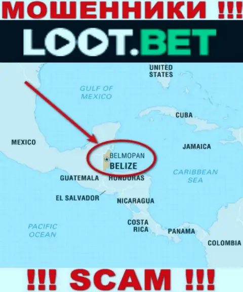 Советуем избегать совместного сотрудничества с мошенниками LootBet, Belize - их офшорное место регистрации