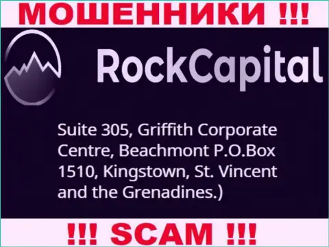 За надувательство людей internet-мошенникам РокКапитал Ио ничего не будет, т.к. они отсиживаются в оффшоре: Suite 305 Griffith Corporate Centre, Kingstown, P.O. Box 1510 Beachmout Kingstown, St. Vincent and the Grenadines