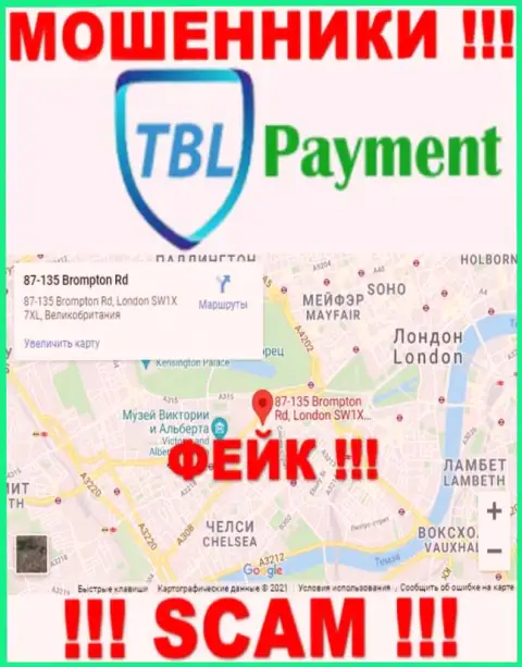 С мошеннической компанией TBL Payment не связывайтесь, информация относительно юрисдикции фейк