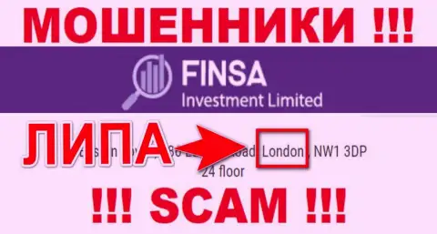 FinsaInvestmentLimited Com - это ЖУЛИКИ, сливающие людей, оффшорная юрисдикция у конторы фейковая