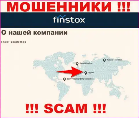 Finstox Com - это мошенники, их адрес регистрации на территории Cyprus