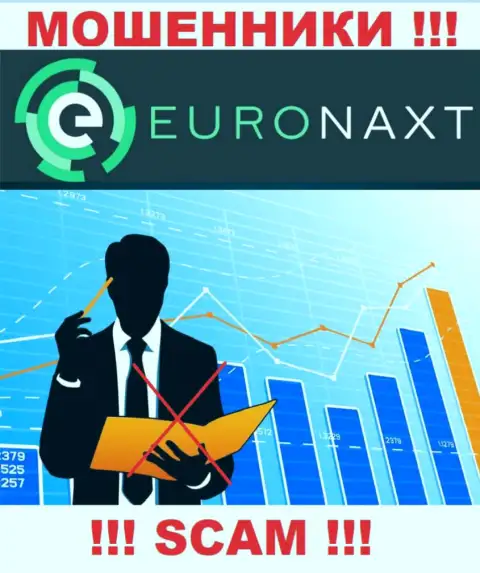 Шулера EuroNaxt Com свободно мошенничают - у них нет ни лицензии ни регулятора