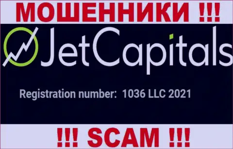 Регистрационный номер организации ДжетКапиталс, который они представили на своем информационном портале: 1036 LLC 2021