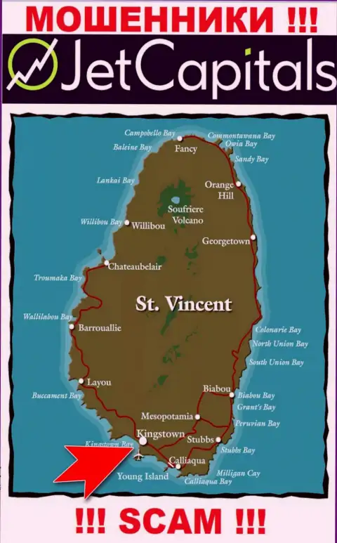 Kingstown, St Vincent and the Grenadines - здесь, в оффшорной зоне, зарегистрированы интернет-мошенники ДжетКапиталс