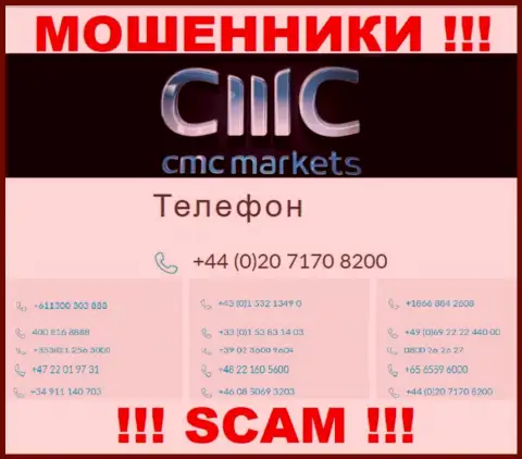 Ваш телефонный номер попался в грязные лапы internet-мошенников CMC Markets - ждите вызовов с разных телефонов