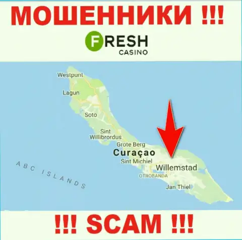 Curaçao - именно здесь, в оффшорной зоне, пустили корни интернет мошенники Fresh Casino