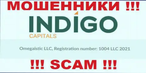 Регистрационный номер очередной мошеннической организации Indigo Capitals - 1004 LLC 2021
