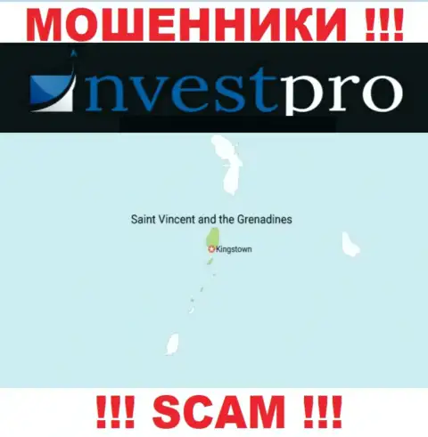 Мошенники NvestPro базируются на территории - St. Vincent & the Grenadines