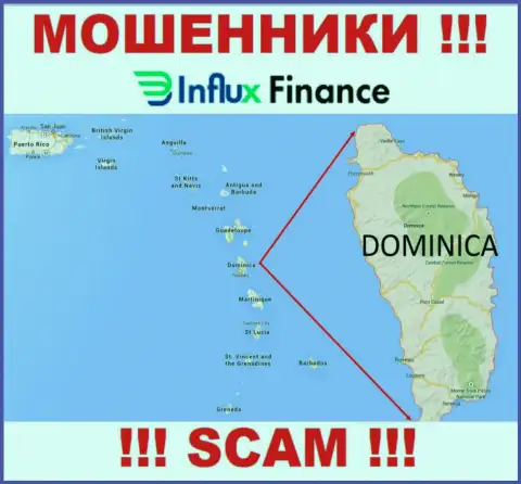 Организация InFluxFinance Pro - это интернет-мошенники, обосновались на территории Commonwealth of Dominica, а это оффшор