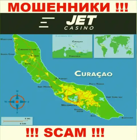 Curaçao - это официальное место регистрации организации JetCasino