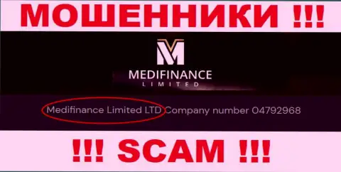 MediFinance якобы управляет компания Medifinance Limited LTD