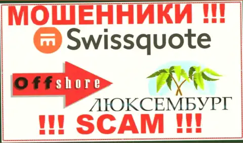 SwissQuote указали у себя на web-ресурсе свое место регистрации - на территории Luxemburg